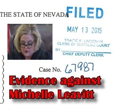Judicial Convict #67987 Michelle Leavitt Seeks Re-Election